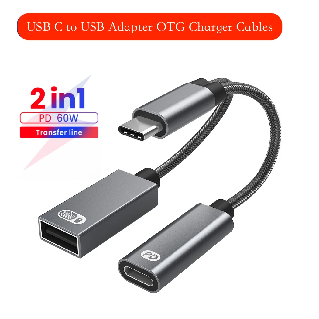 

USB C OTG кабель адаптер для телефона 2 в 1 Тип C штекер на USB C гнездо зарядный порт с USB разъемом разветвитель адаптер для Samsung Google