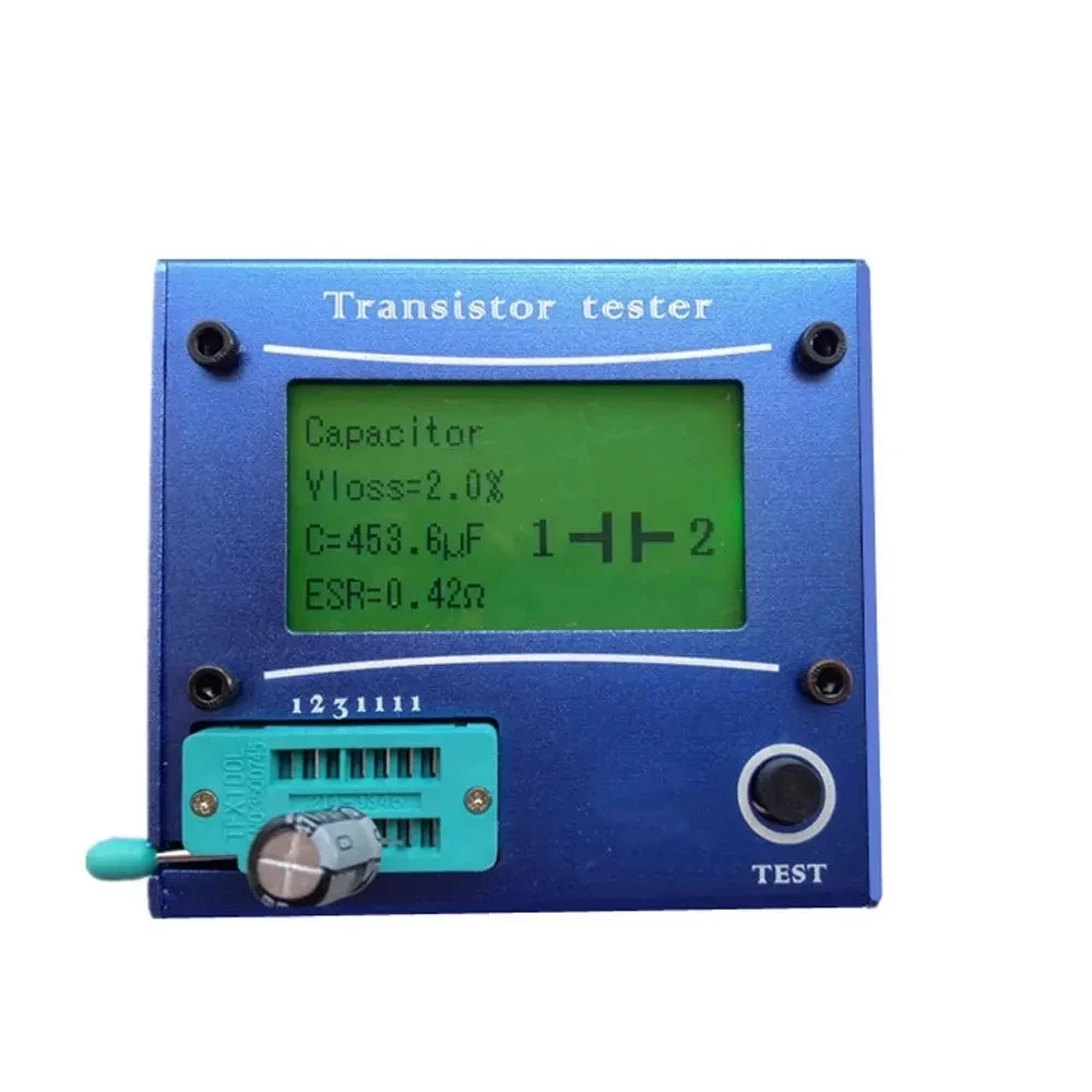 

Mega328 M328 LCR-T4 12846 LCD Digital Transistor Tester Meter Backlight Diode Triode Capacitance With Blue Case