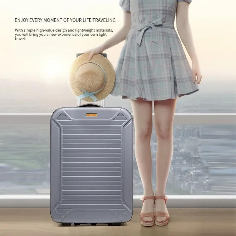 MiFuny Rolling Luggage Folding ABS Foldable Trolley Case Portable Storage Luggage Carry on Luggage with Wheels Travel Suitcase