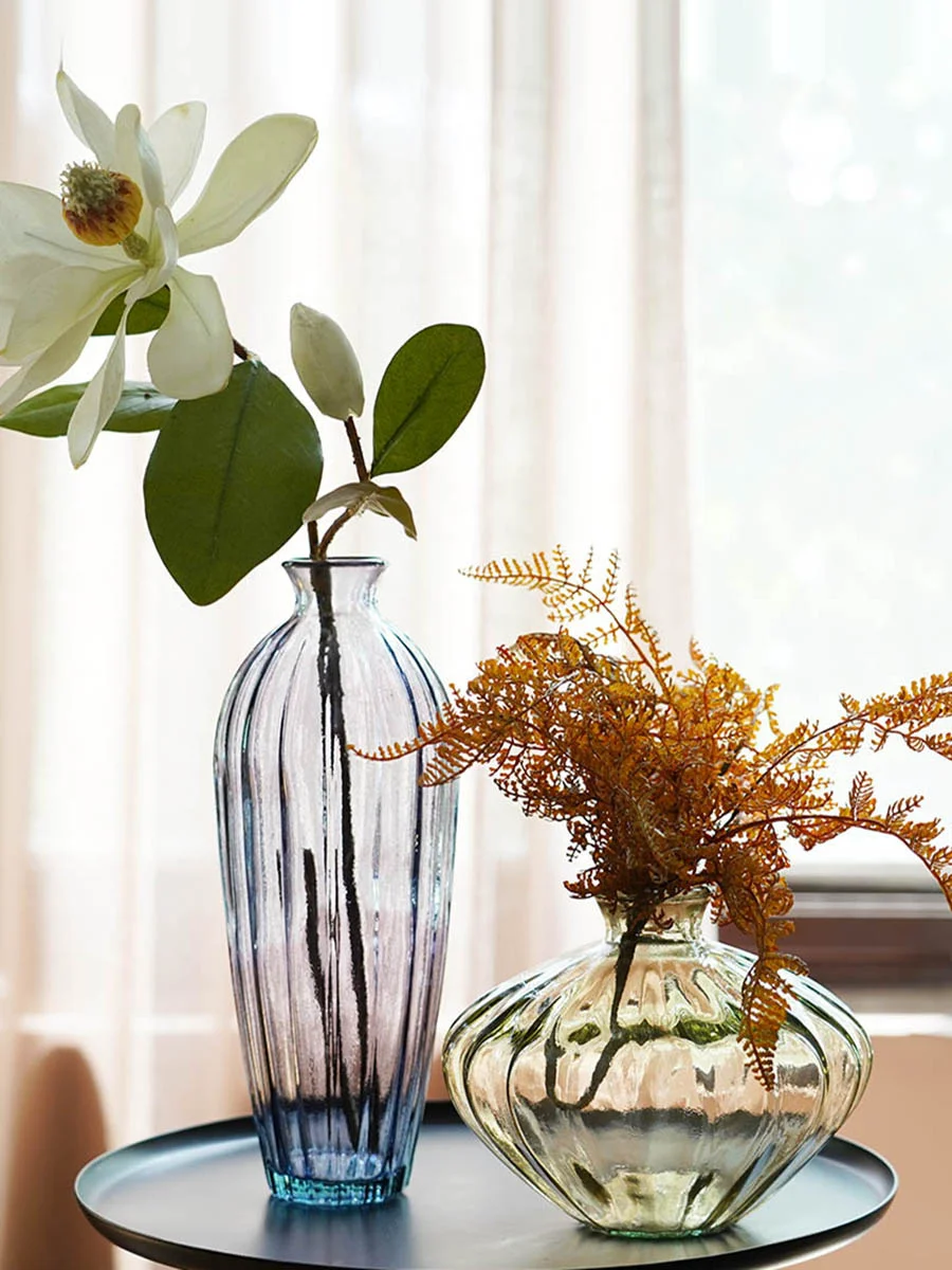 

Colorful creative glass narrow vase hydroponic flower arrangement creative decoration dried flower ornaments