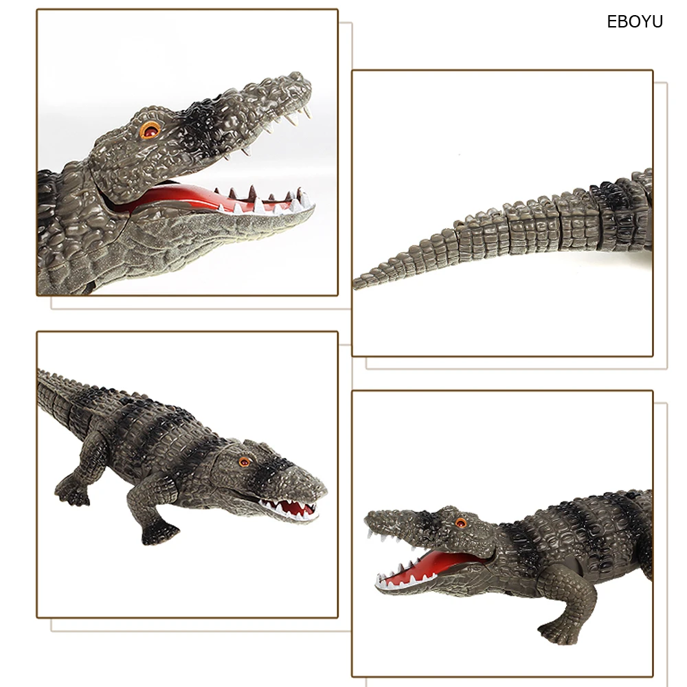 New Lighting Infrared RC Crocodile Simulative Remote Control Animal ElectricToy with Sound Funny Terrifying Christmas Kids Gift 2