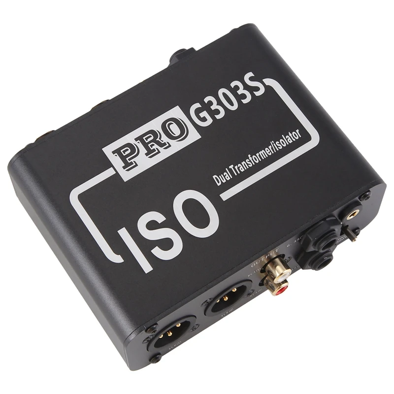 PRO G303S 오디오 아이솔레이터, 노이즈 감소 필터, 전류 노이즈 제거, 듀얼 채널 6.35 XLR RCA, 3.5mm 오디오 아이솔레이터