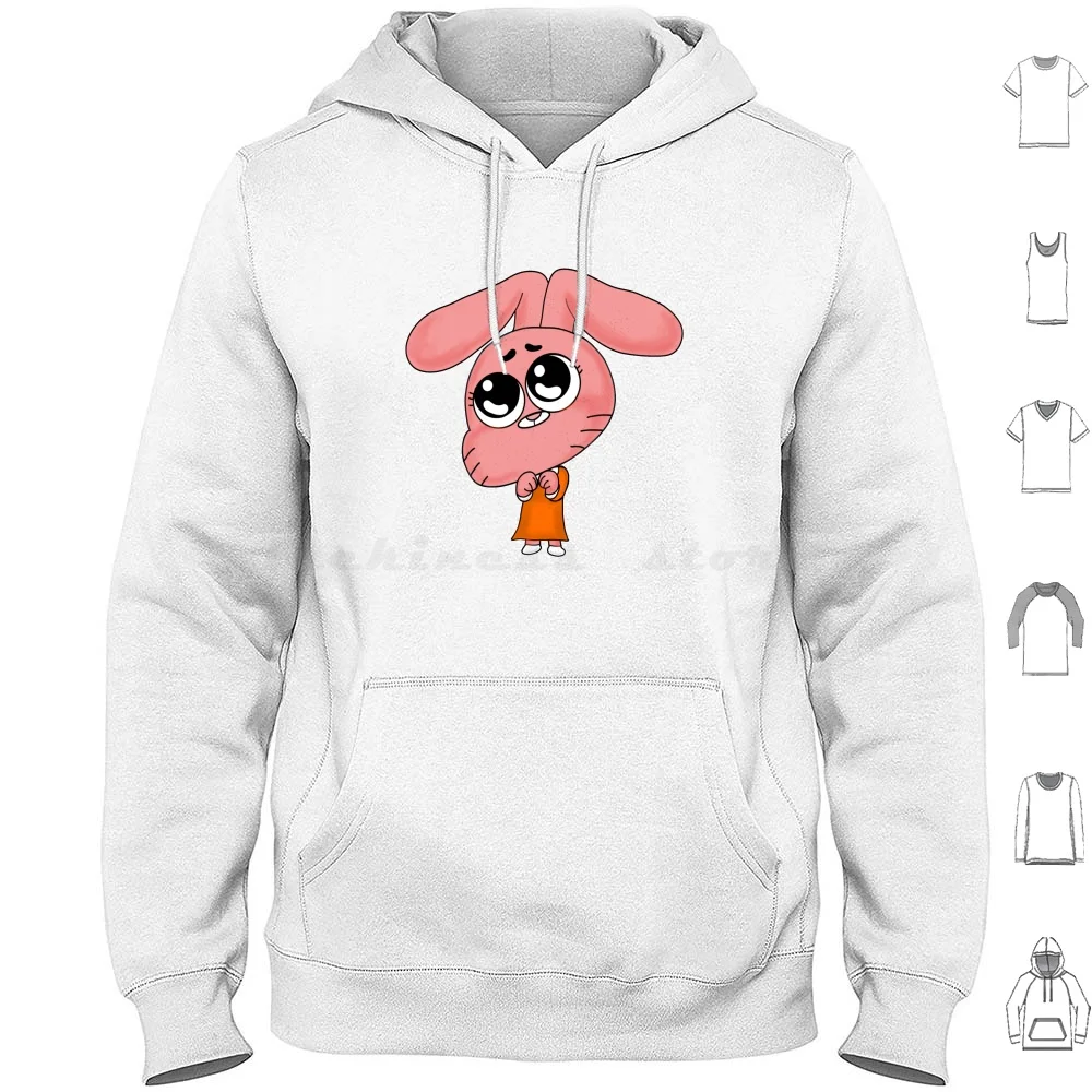 Innocent Anais Chibi Felpe Con Cappuccio Manica Lunga Anais Anais Watterson Gumball Gumball Watterson Chibi Smile Happy Innocent