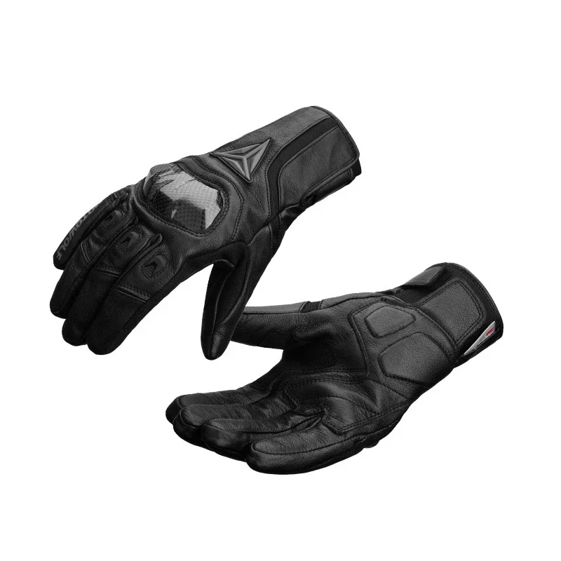 Winter Warm Leather Motorcycle Gloves - Thermal, Rainproof, Windproof, Touchscreen, Carbon Fiber Protection