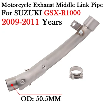 Slip On For SUZUKI GSX-R1000 GSXR1000 K9 L0 L1 2009 2010 2011 Modify Motorcycle Exhaust Middle Link Pipe Escape Mid Muffler Moto