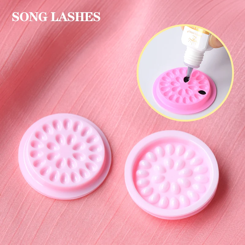 

Wholesale Eyelash Glue Gasket Adhesive Pallet Eyelash Extension Disposable Pads Holder Eyelash Plastic Makeup Tools