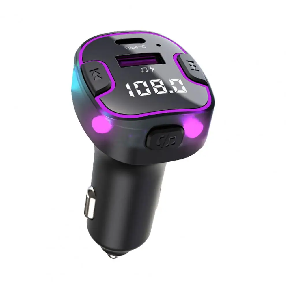 

Charger for Car Waterproof Car Charger Multifunctional Car Mp3 Player with Bluetooth Fm Radio Ambient Light Usb Charger