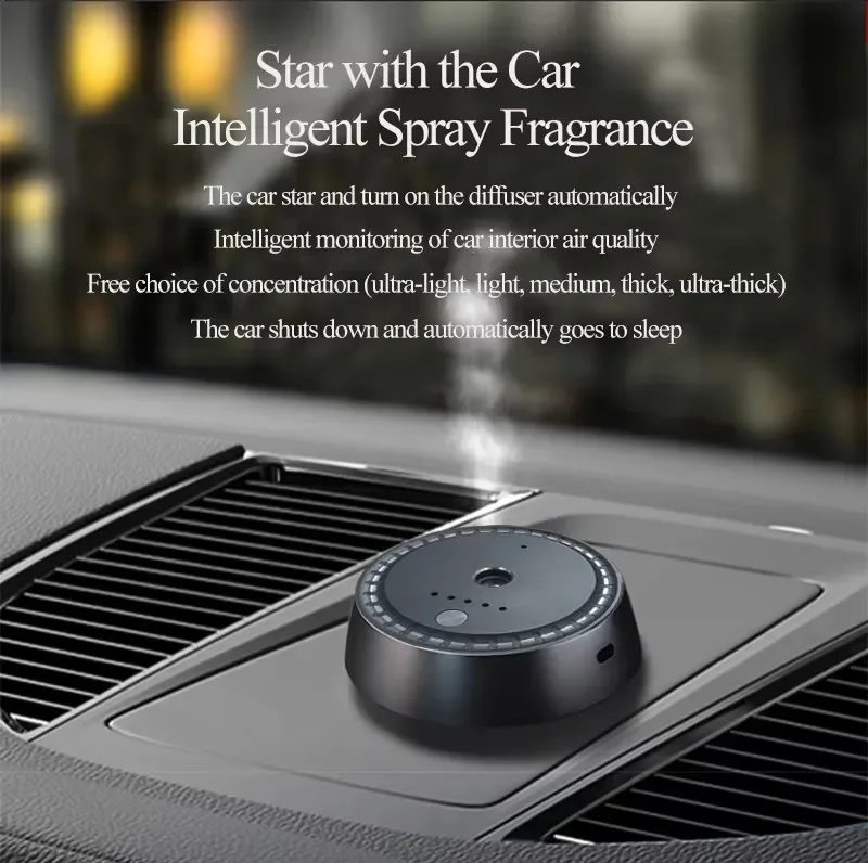 Description Picture 4 of itemAdjustable Electric Fragrance Diffuser Ultrasonic Cool Mist Air Humidifier Car Air Freshener USB Rechargeable Car Diffuser