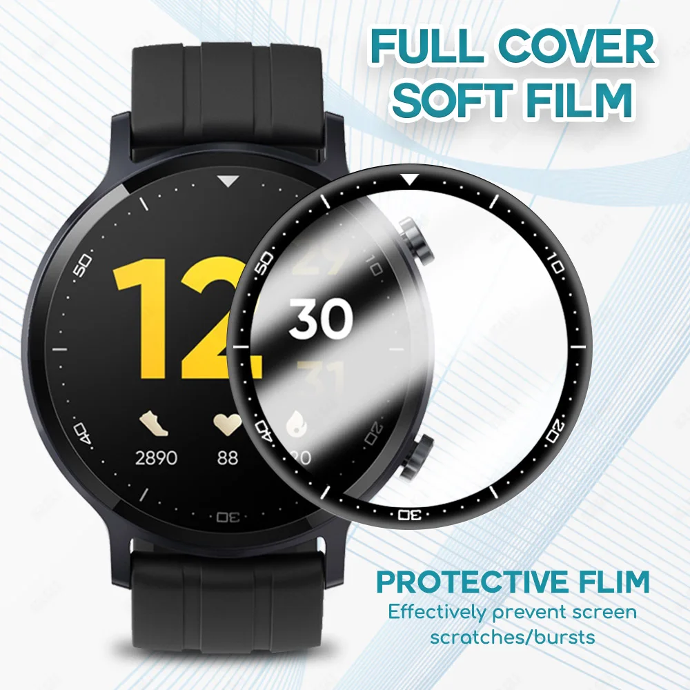 Realme Watch S Pro 스크린 보호대 풀 커버리지 보호 필름, 스마트 워치 플렉스 소프트 필름 액세서리 (유리 아님), 5 개