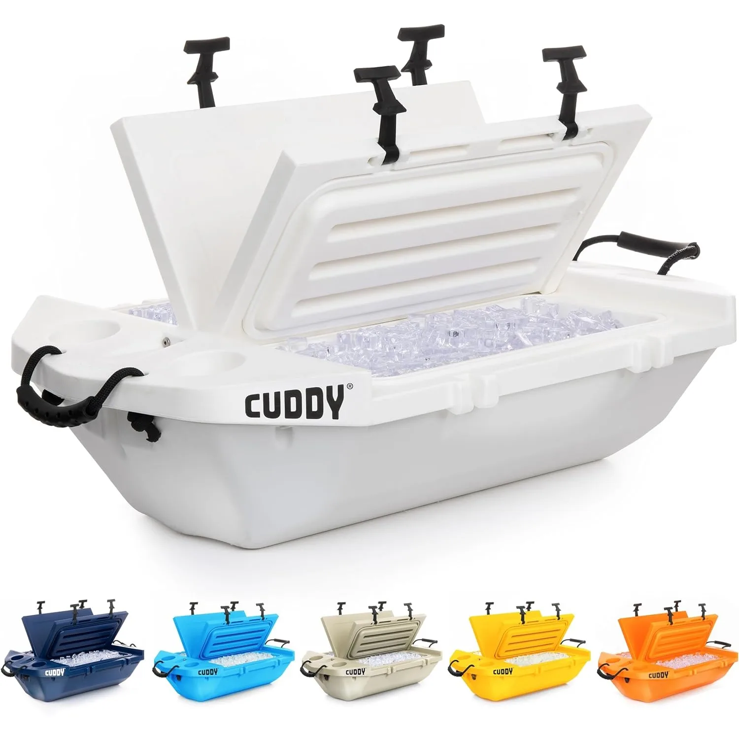 Cuddy Floating Cooler and Dry Storage Vessel &ndash; 40QT &ndash; Amphibious Hard Shell Design-Multiple Color Options