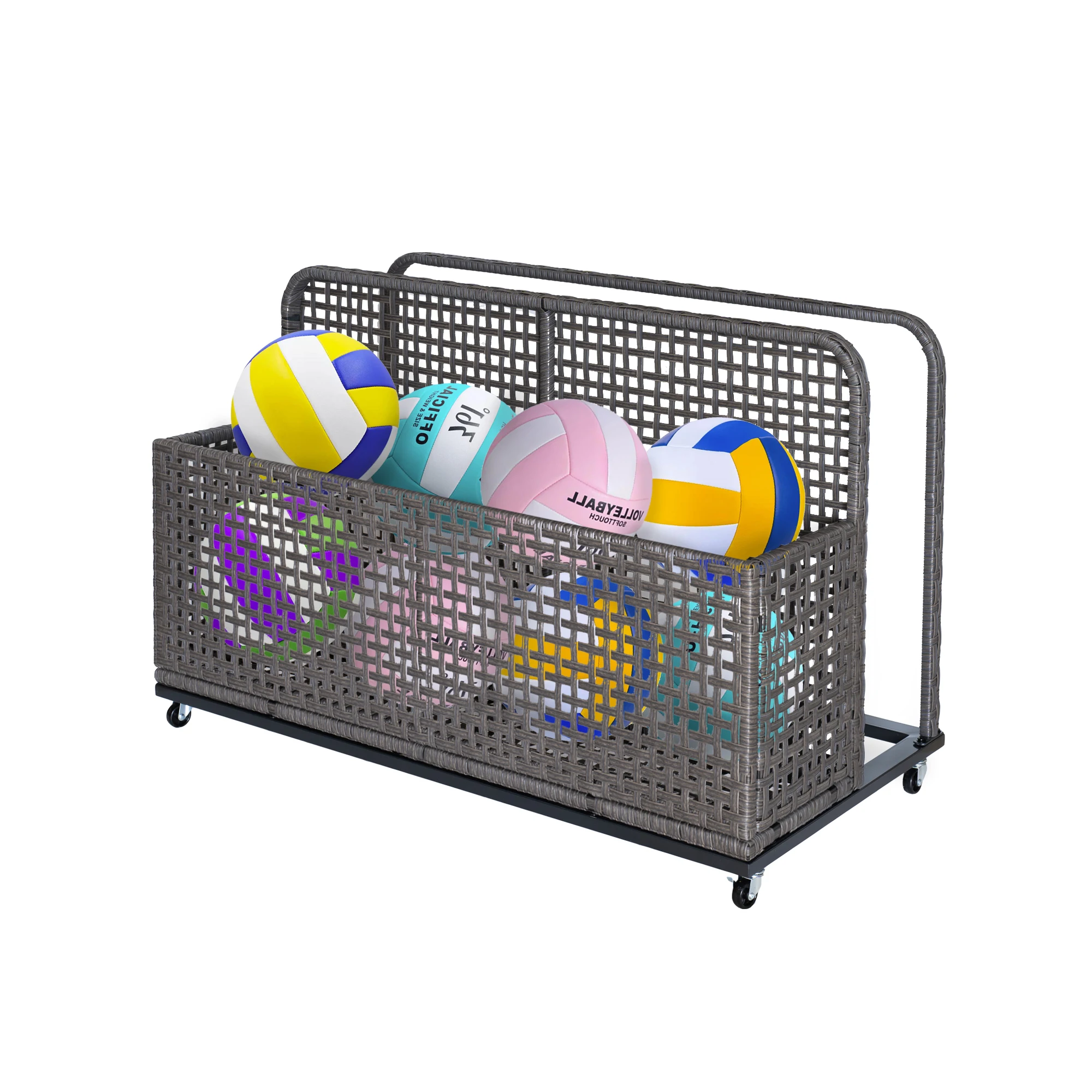 Pool Storage,Pool Storage Bin with PE Rattan,Pool Organizer for Cushions Floaties Noodles Life Vests Beach Balls Patio Furniture