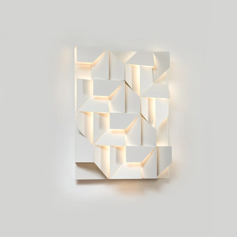 

designer block combination wall lamp, living room background wall, hallway bedroom, postmodern decorative lighting fixtures