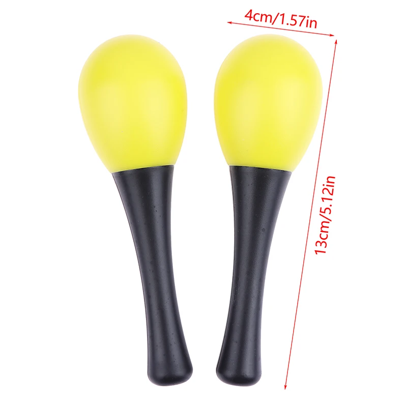 Dual Set of Plastic Maracas Shakers - Vibrant Percussion Instruments for Music Events and Fun Activities