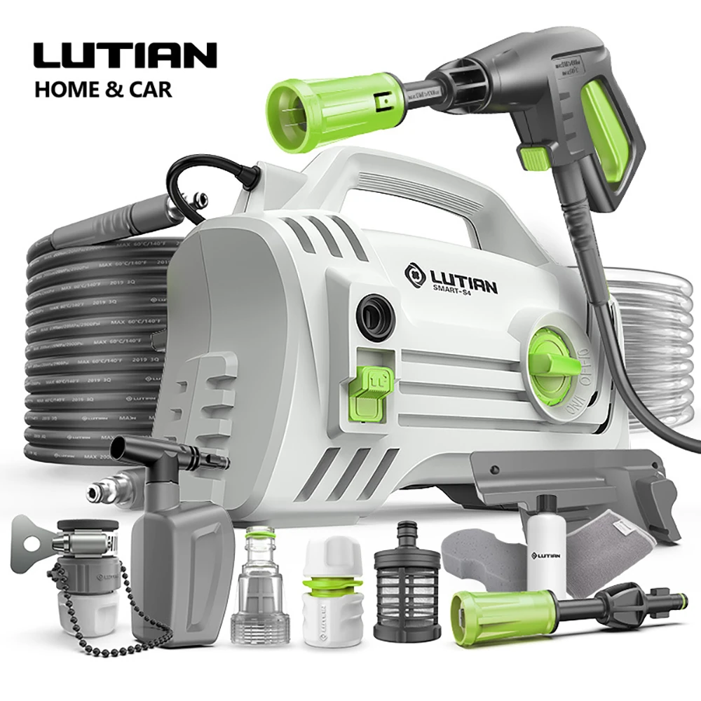 Lutian Pressure Washer 1400w 100bar Home Portable Car Wash Machines