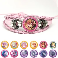 Project SEKAI Anime Leather Bracelets MORE MORE JUMP! Vivid BAD SQUAD Wonderlands×Showtime Leo/need Bangles Jewelry Gift 1