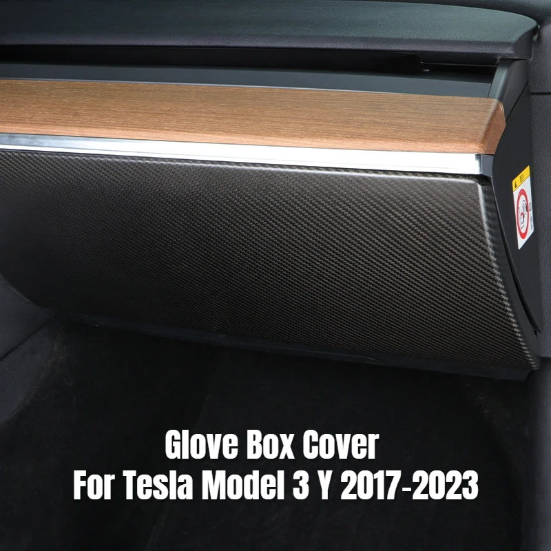 

Glove Box Cover for Tesla Model 3 Y 2017-2023 Real Carbon Fiber Shell Dry Carbon Car Modification Accessories Left Hand Drive