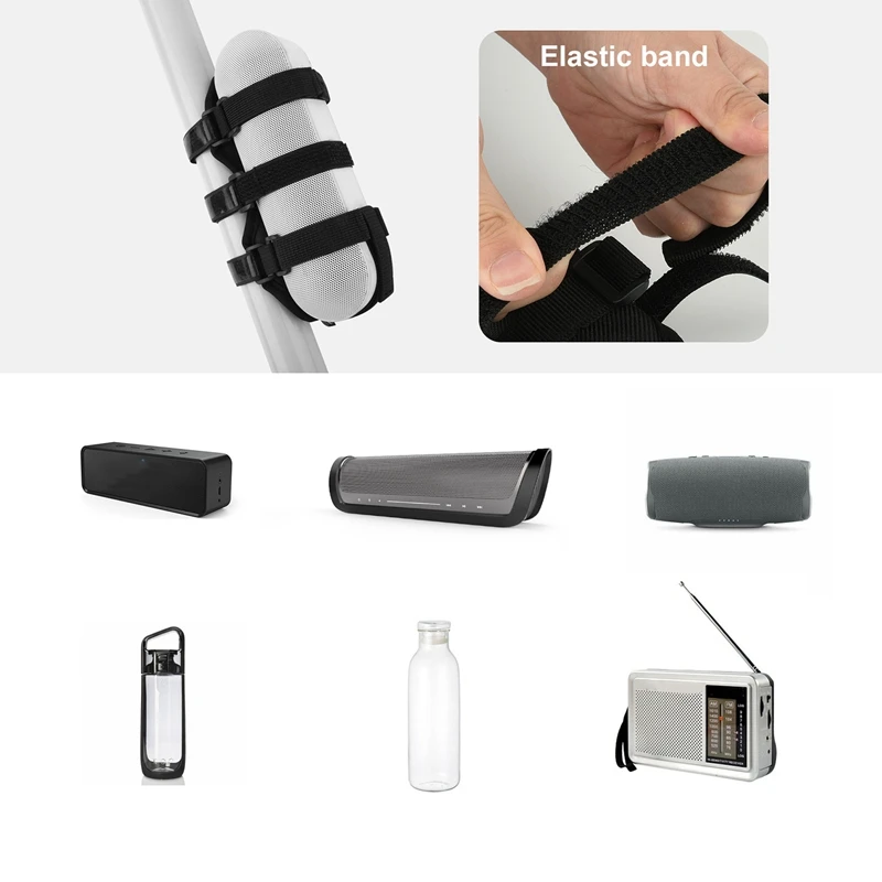 Portable Bluetooth Speaker Mount For Bike Golf Cart, Adjustable Strap Speaker Holder Bike Speaker Mount