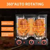 Shawarma Machine Commercial, Automatic Shawarma Machine Propane Vertical Broiler with 3 Burners,Free Meat Catch Pan 4
