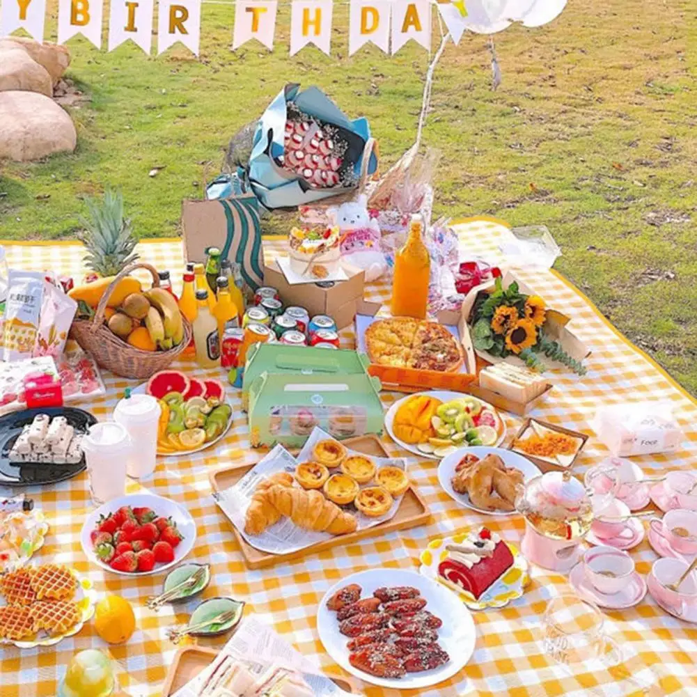 Couverture de plage douce pliable, 4 tailles, tapis en tissu pour pique-nique, Camping, randonnée naturelle, Portable, fournitures de pique-nique