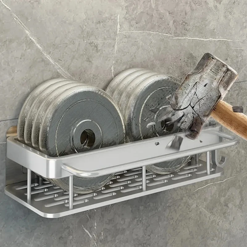 Bathroom Shelves Wall Mount Corner shelf Shampoo Towel Holder Kitchen Storage Rack Alumimum Bathroom Kitchen Accessories 3