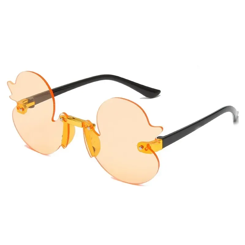 Fashion Children's Sunglass Rimless Cartoon Duck Shape Sunshade Anti-Ultraviolet Glasses Party Decorative Glasses for Kids Очки