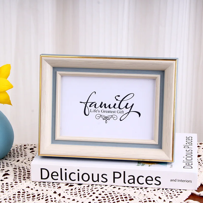 북유럽 Ins 스타일 미니멀리스트 사진 액자 데스크탑 디스플레이 벽 교수형 6/7/8/10/인치 A4 가족 사진 장식 로그 색상