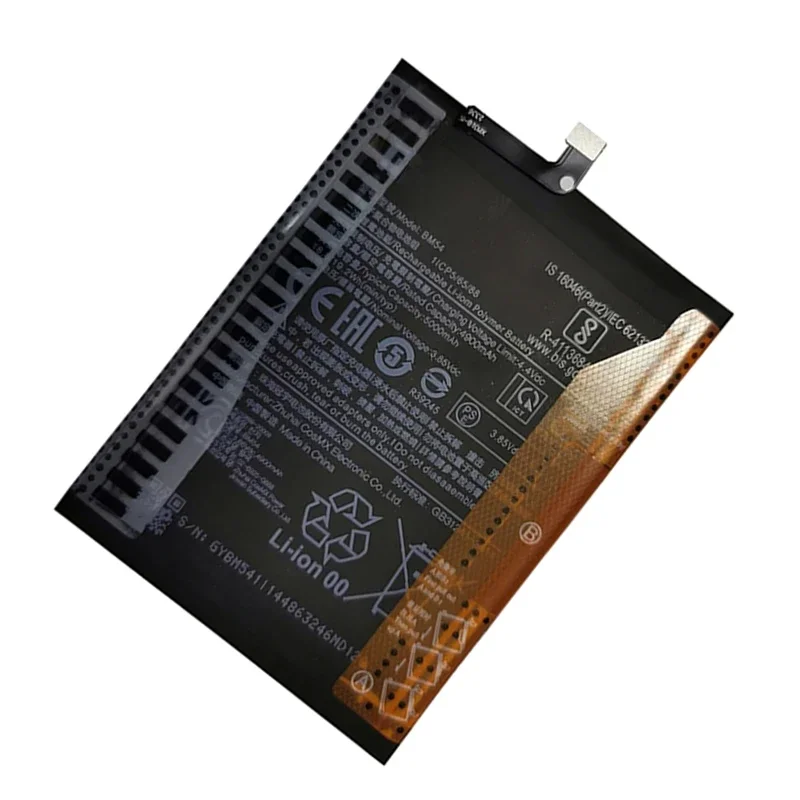 100% Original High Qulity 5000mAh BM54 Battery For Xiaomi redmi note 9 5G /Note 9T MTK 800U Batteries Bateria Fast Shipping