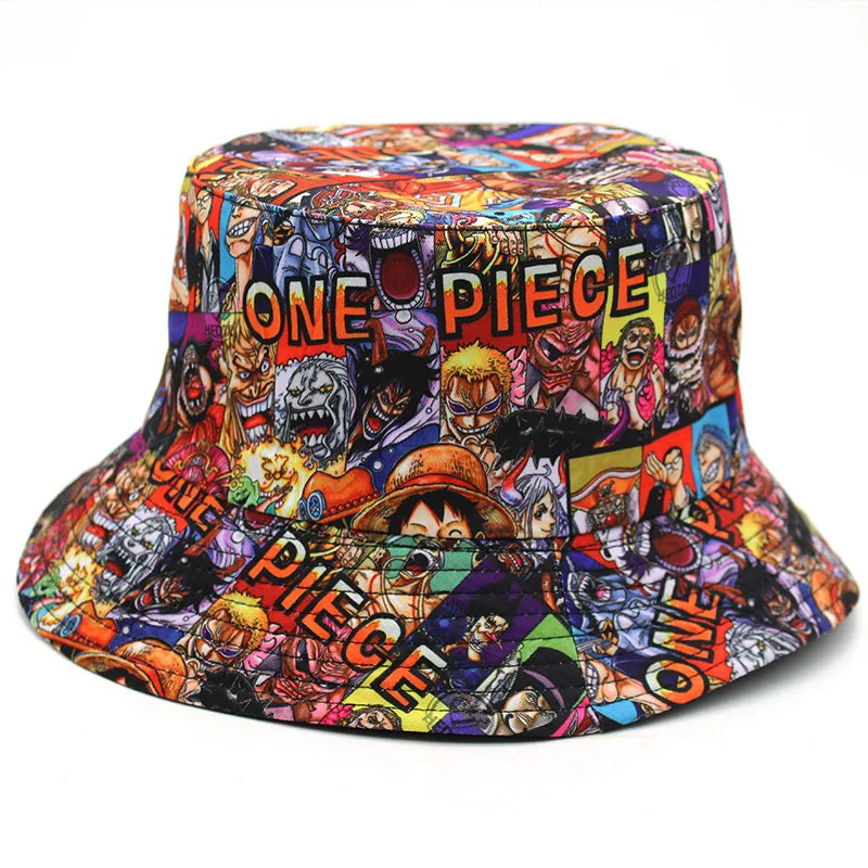 Anime ONE PIECE Monkey Luffy Characters Bucket Hat For Women