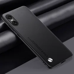 Luxurious PU Leather Hybrid Hard Phone Cover with Soft TPU Interior for Xperia 5 IV (Black)