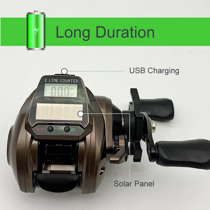 72151BBDigitalFishingBaitcastingReelWithDisplayBiteAlarm