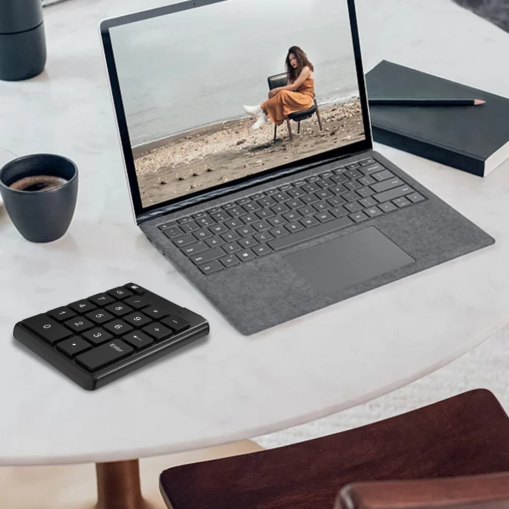 휴대용 미니 재무 회계 키보드, Bluetooth-Compatible5.0 숫자 키패드, 노트북 데스크탑 PC용 외부 키패드, 19 키