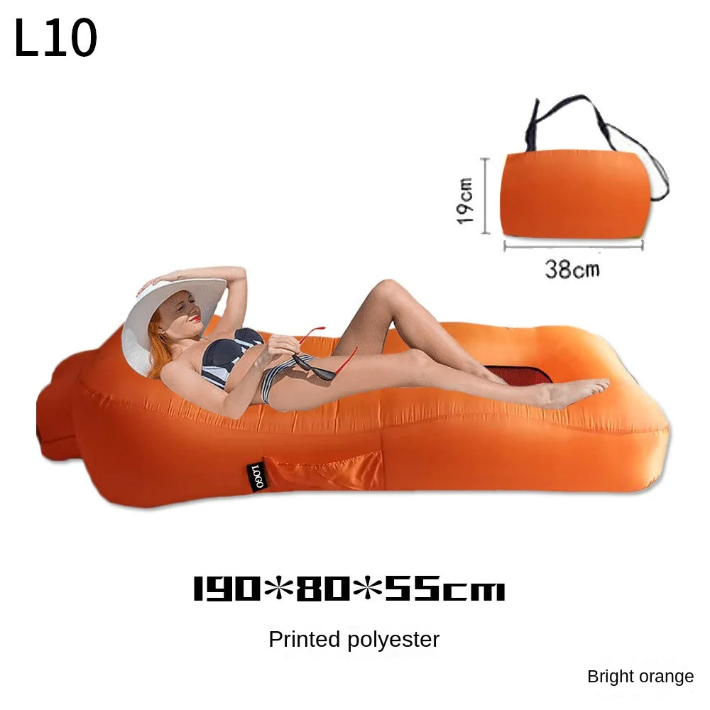 Inflatable Sofa Bed Outdoor Foldable Inflatable Sofa Lounge Couch Sleeping Bed Portable Foldable Air Travelling Beach Lounge