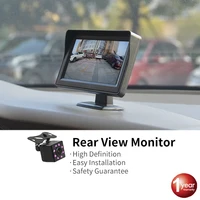 Moniteur de voiture, écran 4.3 pouces pour caméra de recul, écran LCD TFT HD numérique couleur 4.3 pouces PAL/NTSC 1