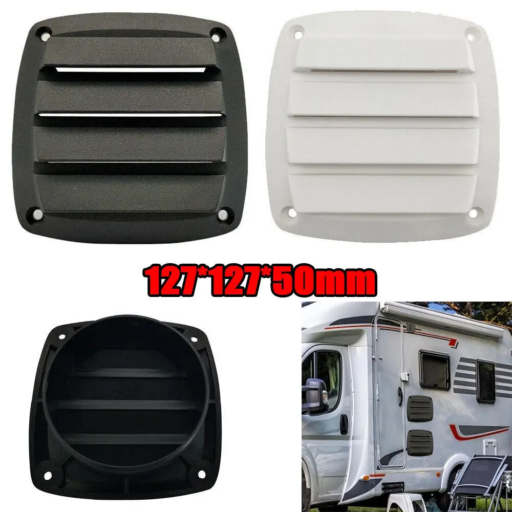 RV Caravan Boat Motorhome Exhaust Vents Side Air Trailer Vent Ventilation Cooling Exhaust Fan Shutters Air Outlets 127 X 127mm solar powered car fan air vent exhaust fan window hanging vent air exhaust radiator cooling fan radiator ventilation system