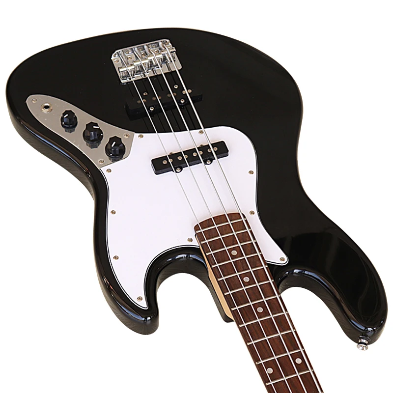 Black 4 Strings Guitar JB Electric Bass Guitar 41 Inch Solid Basswood