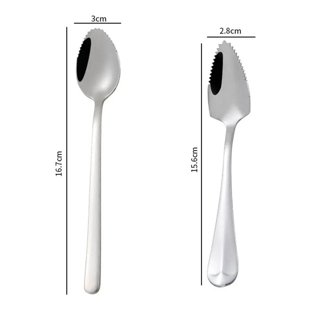 Fruit Scraping Spoon Stainless Steel Spoons with Spikes Dessert Spoon Grapefruit Spoons Dinnerware