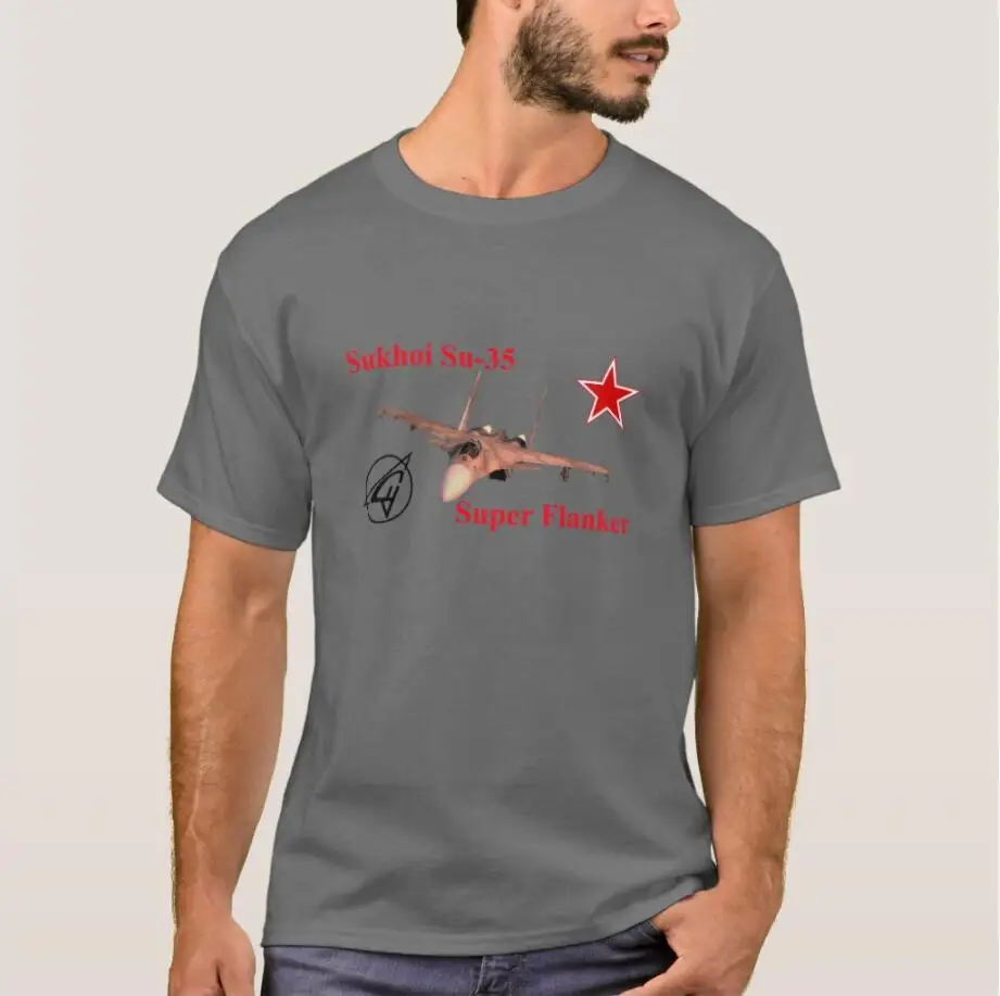 

Russia Sukhoi Su-35 Super Flanker Winged Archer Men T-Shirt Short Sleeve Casual 100% Cotton Men Clothing