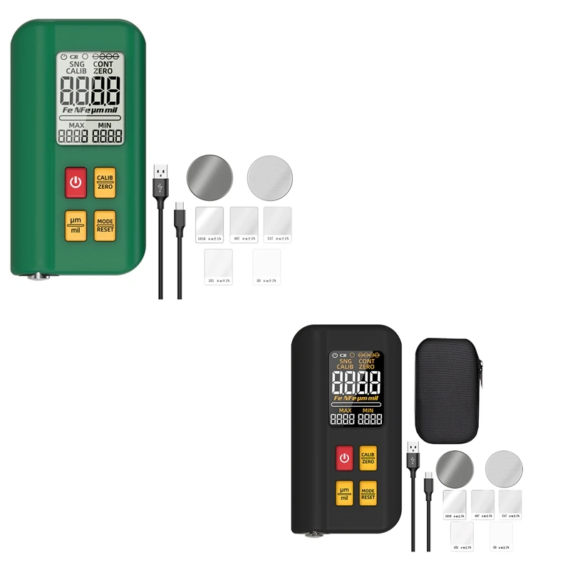 

Coating Thickness Gauge Rechargeable 0.1Micrometre/0-1500Μm Fe/Nfe MAX/MIN Zero Measuring