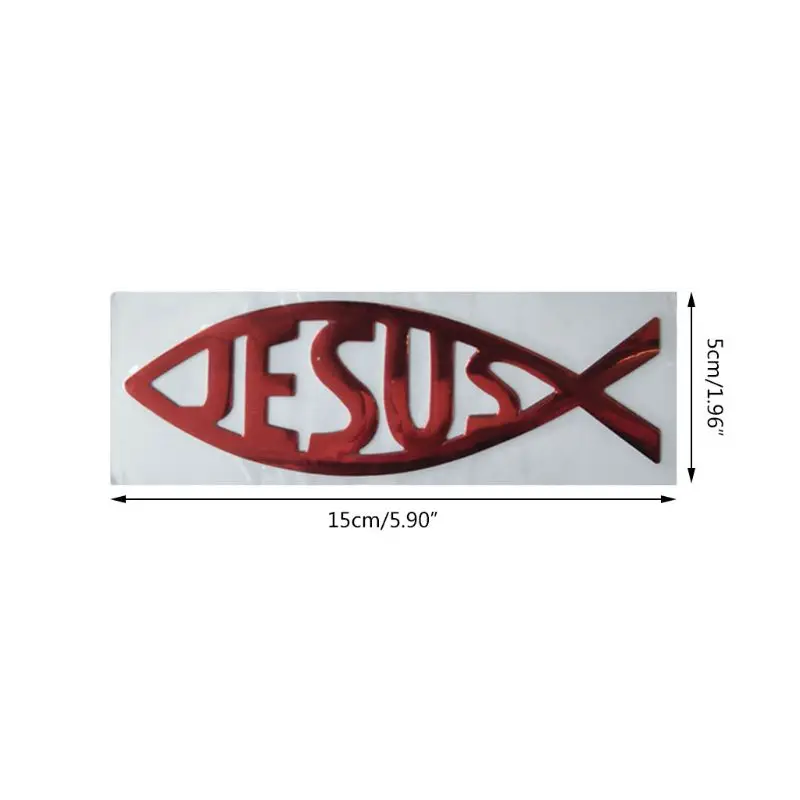 

3D Car Door Truck Body Hollow Jesus Fish for Fender Trunk Sticker Dropship