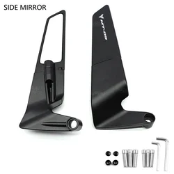 Enhanced Motorcycle Mirror Winglets with Adjustable Rotation (White Lenses)