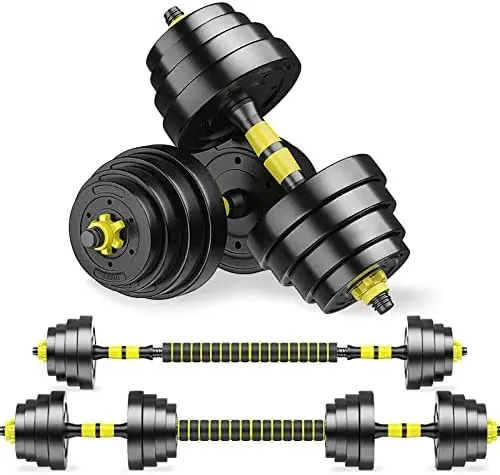 

Adjustable-Dumbbells-Set, Free Weights Set with Connector,Fitness Exercises for Home Gym Suitable Men/Women