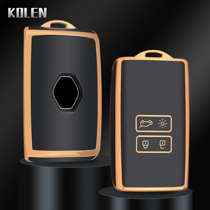 Funda Protectora De Goma De Silicona Para Llave De Coche, 4 Botones Renault Clio Logan Megane