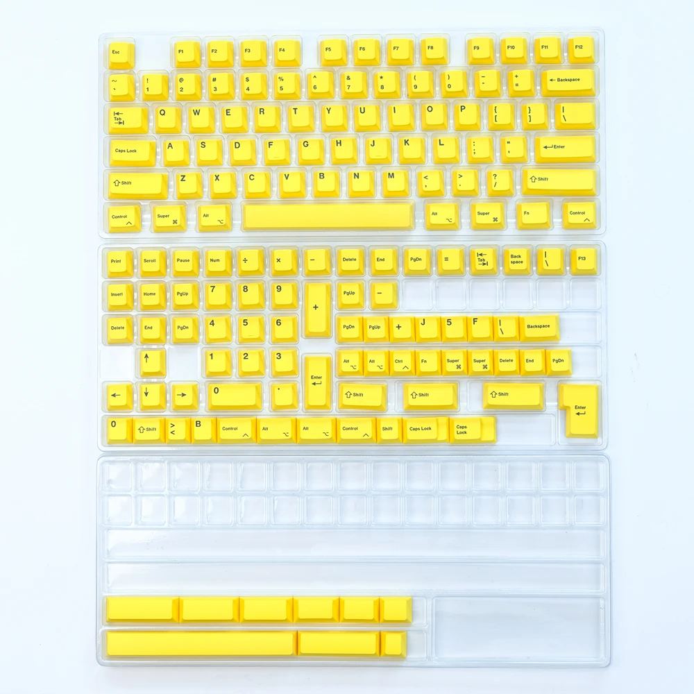 Mac Ícone Gmk Rgby Amarelo Keycaps Pbt Dye Subbed Key Caps Cherry Perfil Keycap 2.25u 2.75u 7u Barra de Espaço para Alice 75 96 98 Set - Imagem 4