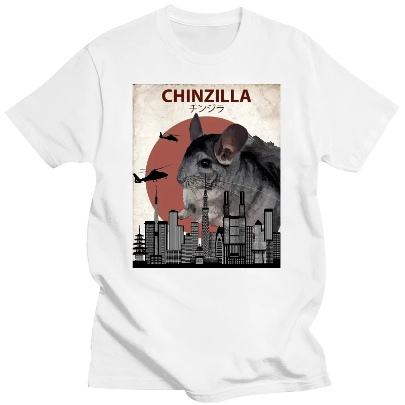 Горячая Распродажа, модная забавная глина Chinzilla | Подарок для любителей Chinchilla, мужские топы с коротким рукавом, рубашка в стиле Харадзюку, уличная одежда