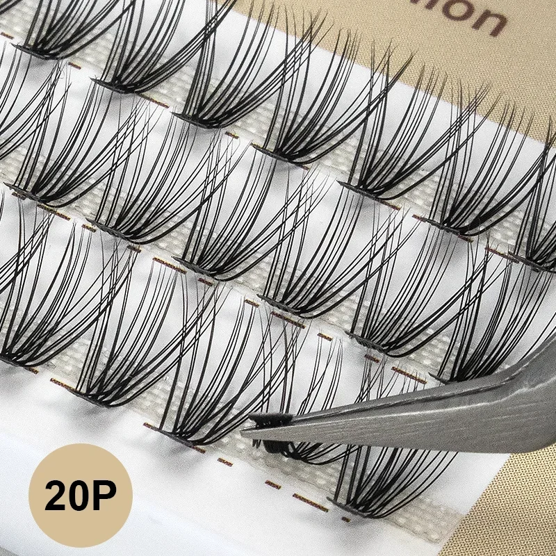 GLAMLASH 60 bundles 10D 20D Cluster Wimpern Extensions 0.07/0,1mm Nerz Weichen Einzelne Vorgefertigten Volumen Fan Falsche Wimpern natürliche