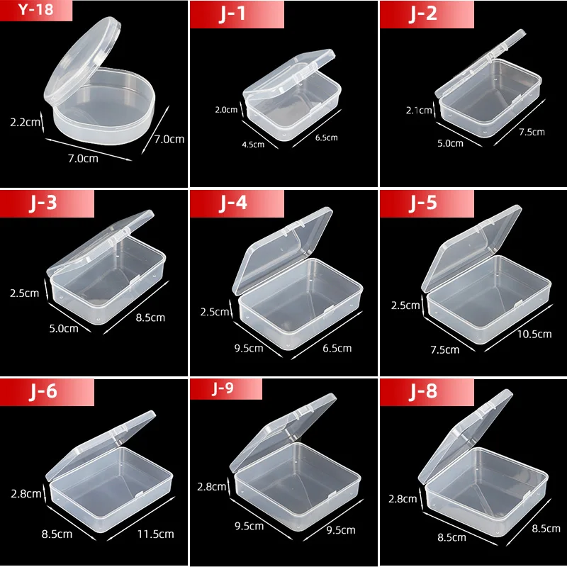 20/5Pcs Mini Items Organizers Storage Container Packaging Box Rectangle Plastic Jewelry for Earrings Rings Beads Collecting Part