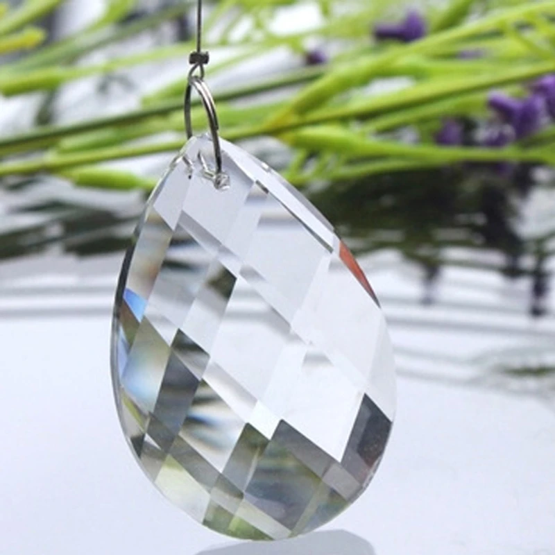 

1pc Clear Chandelier Glass Lamp Prisms Parts Hanging Drops Pendants 38mm