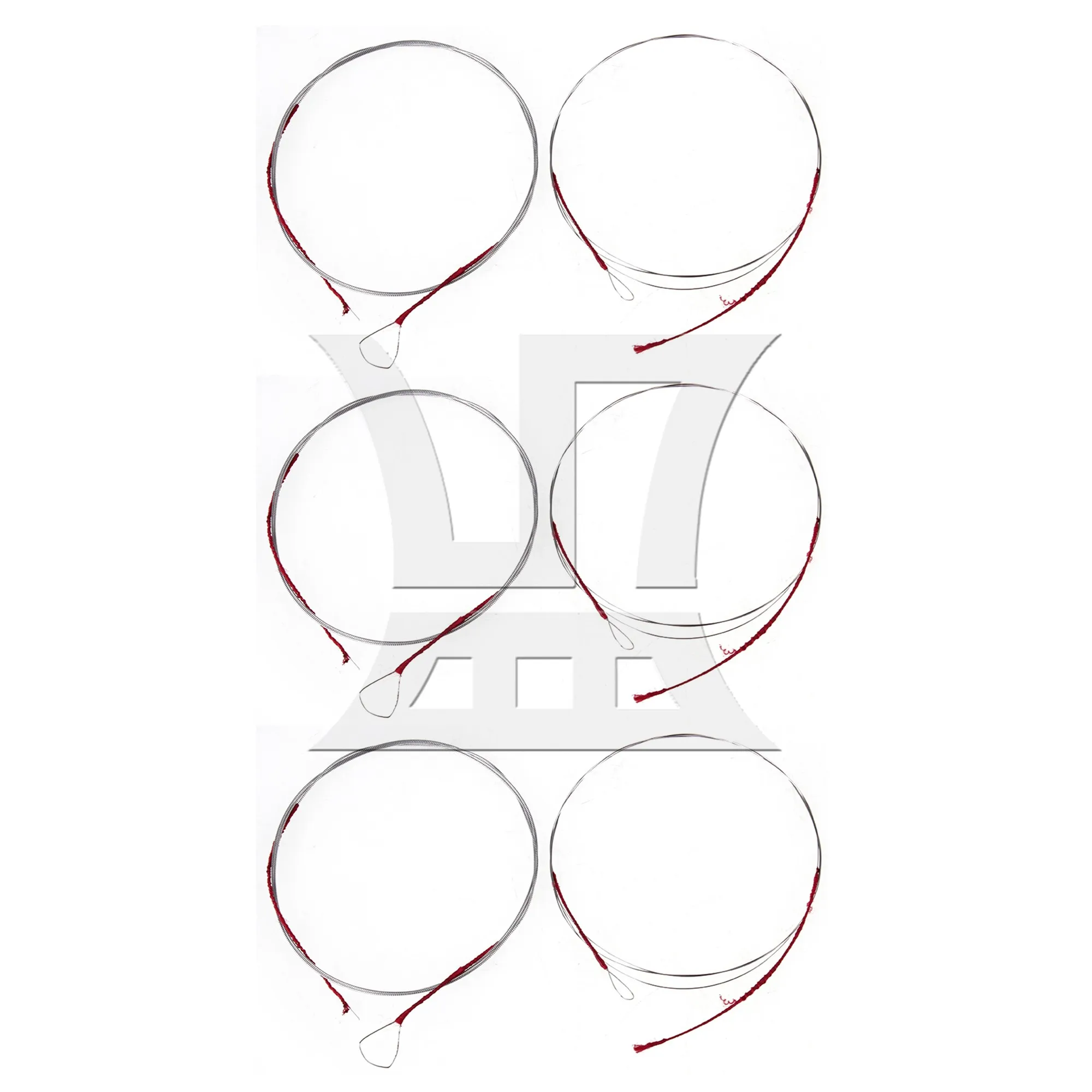 Yibuy 3 Pcs Silver Erhu String for Chinese Musical Instrument 32.68" to 33.86"