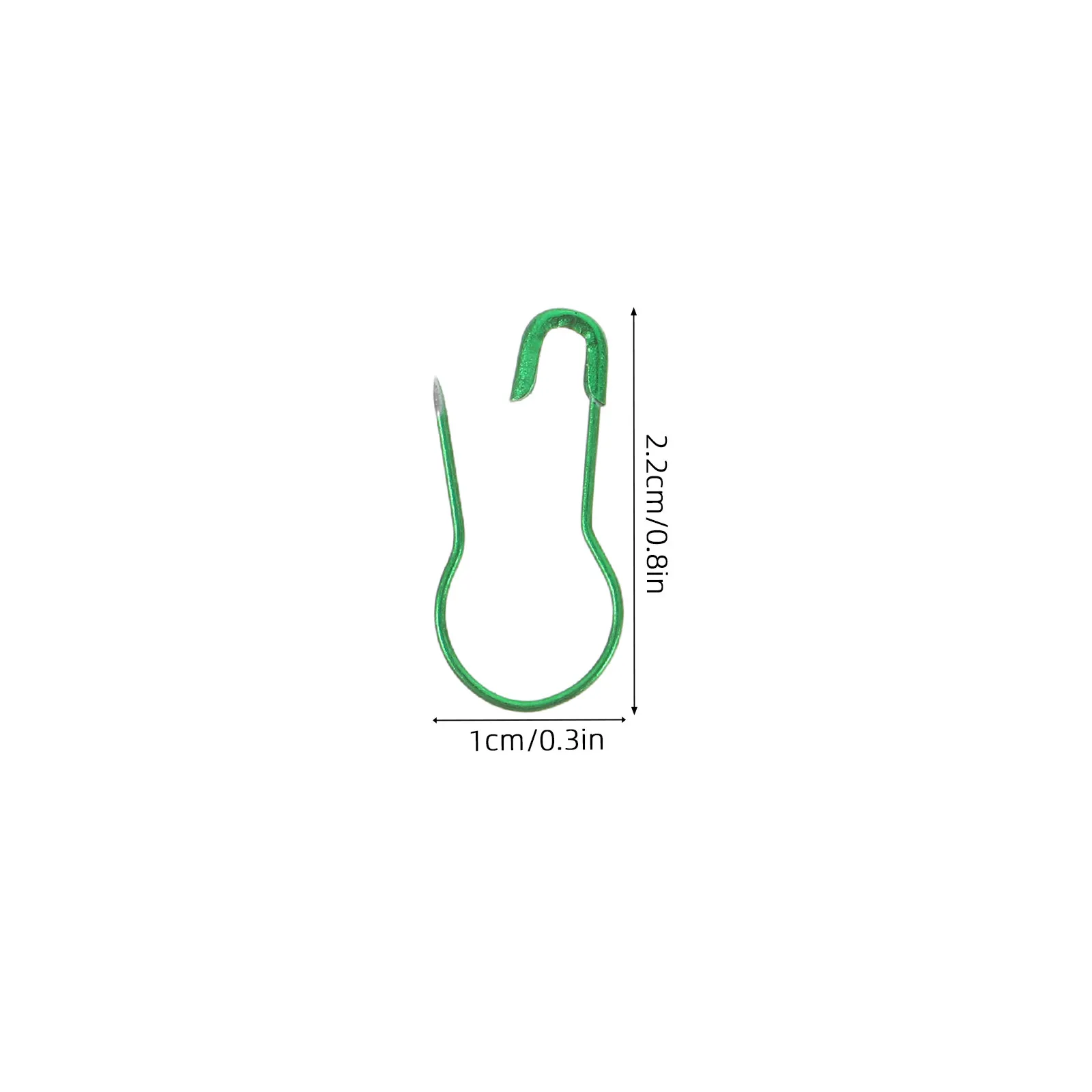 100개 금속 안전 핀 조롱박 모양 바느질 액세서리 의류 태그 고정 핀 DIY 수제 재료 드레스 안전 브로치