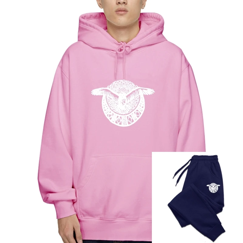 

Title: Snowy Owl MandalaScreen Printed Unisex HoodyBlue men Hoody